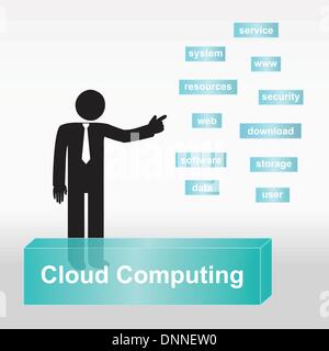 figure explain cloud computing concept- concept abstract background Stock Vector