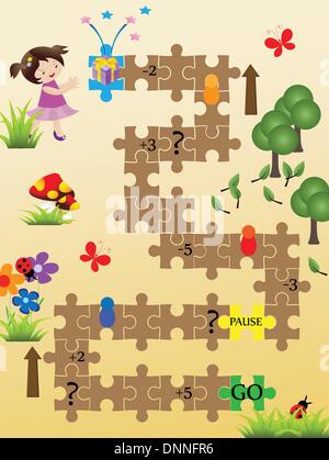 Nice board game for kids Stock Vector