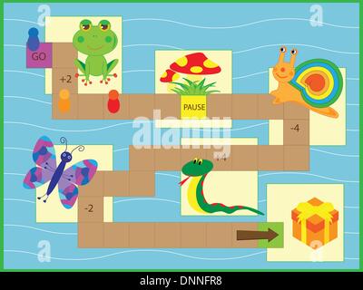 Nice board game for kids Stock Vector