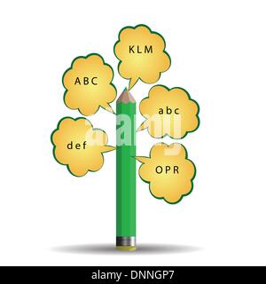 Abstract background with crayon - back to school Stock Vector