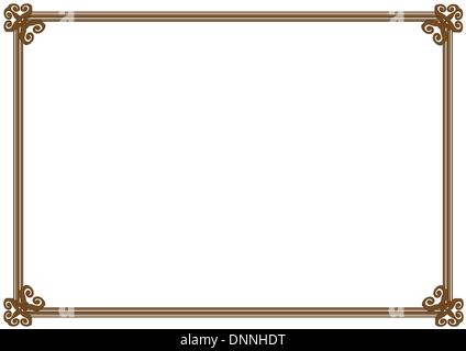 Cute, simple frame you can use as diploma frame Stock Vector