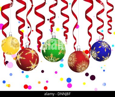 Christmas (New Year) card for design use. Vector illustration. Stock Vector