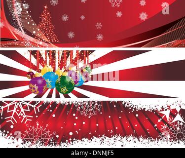 Vector Christmas (New Year) banners for design use Stock Vector