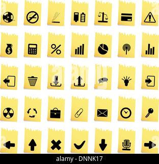 Collection of different icons for using in web design Stock Vector