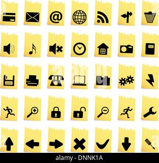 Collection of different icons for using in web design Stock Vector