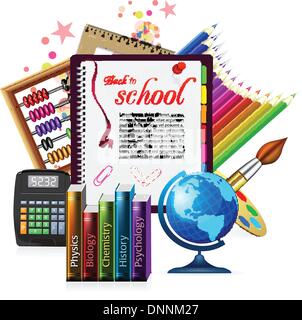 Back to school. Vector illustration on white Stock Vector