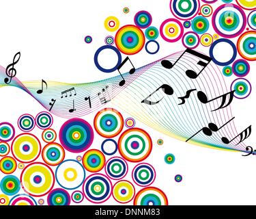 Musical notes stuff vector background for use in design Stock Vector