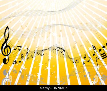 Celebration music party theme with stars. Vector illustration. Stock Vector