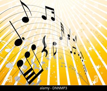 Celebration music party theme with stars. Vector illustration. Stock Vector