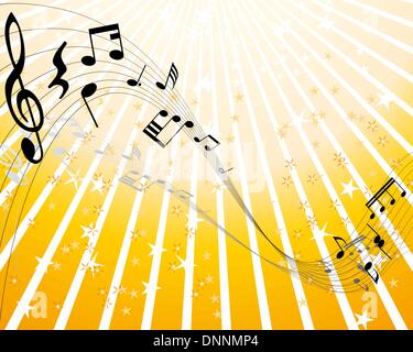 Celebration music party theme with stars. Vector illustration. Stock Vector