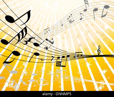 Celebration music party theme with stars. Vector illustration. Stock Vector