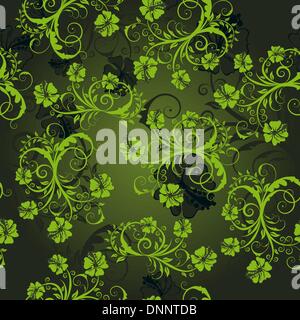 Floral seamless background for yours design use. For easy making seamless pattern just drag all group into swatches bar, and use it for filling any contours. Stock Vector