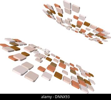 Abstract 3d checked  business background for use in web design Stock Vector