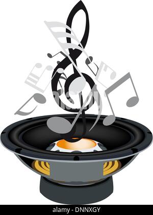 Musical grunge background. Vector illustration. Stock Vector