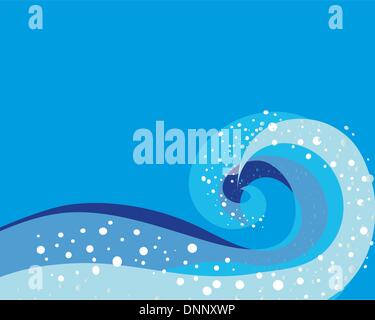 Storm ocean wave pattern for design use Stock Vector