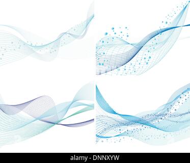 Abstract water vector background set with bubbles of air Stock Vector