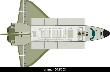 Space Shuttle Isolated on White Background illustration Stock Vector ...