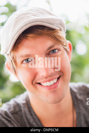 Portrait of man smiling Stock Photo