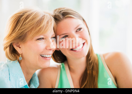 Portrait of mother and adult daughter Stock Photo