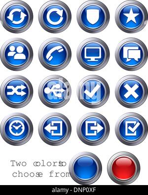 icons upload, download buttons, phone, restore, backup and save computer files and digital media Stock Vector