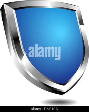 Modern Blue Shield depicting internet protection - security firewall antivirus Stock Vector
