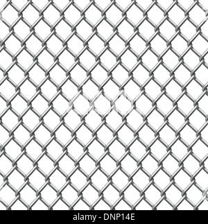 An illustration of a seamlessly tillable chain link fence pattern Stock Vector