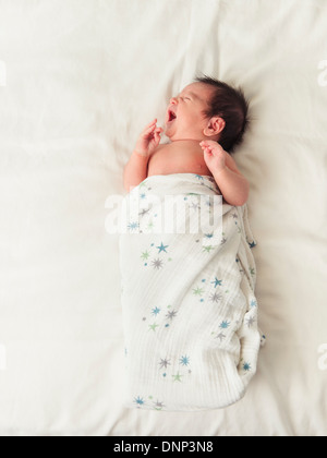 Portrait of newborn baby boy (0-1 months) Stock Photo