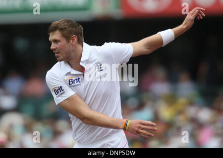 Sydney, Australia. 03rd Jan, 2014. Boyd Rankin during the during day one of the Fifth Ashes Test Match between Australia and England at the SCG - Test Australia Vs England. Credit:  Action Plus Sports/Alamy Live News Stock Photo