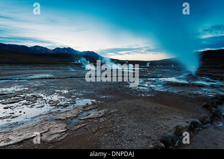 Chile, Antofagasta Region, El Tatio Geyser field Stock Photo