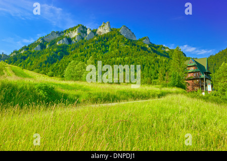 Shelter near The Three Crowns Massif in The Pieniny Mountains Stock Photo