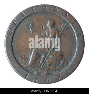 British George III penny 1797 Stock Photo