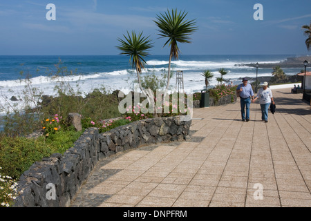 Playa del Jardin, Puerto de la Cruz, northern Tenerife, Spain Stock Photo