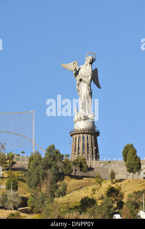 Virgin of El Panecillo, Quito city, capital of Ecuador Stock Photo