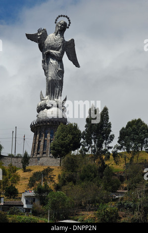 Virgin of El Panecillo, Quito city, capital of Ecuador Stock Photo