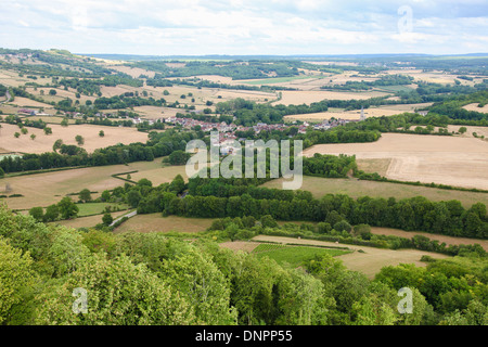 View on the countryside of Burgundy in France, near Vezelay Stock Photo