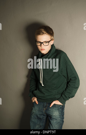 Portrait of Boy, Studio Shot Stock Photo