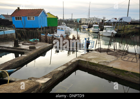 Typical oyster farming village in Marennes-Oléron area in Charente-Maritime, France Stock Photo