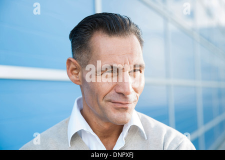 Portrait of Businessman Outdoors, Mannheim, Baden-Wurttemberg, Germany Stock Photo