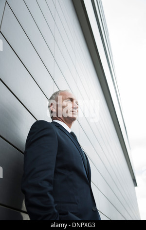 Portrait of Businessman Outdoors, Mannheim, Baden-Wurttemberg, Germany Stock Photo