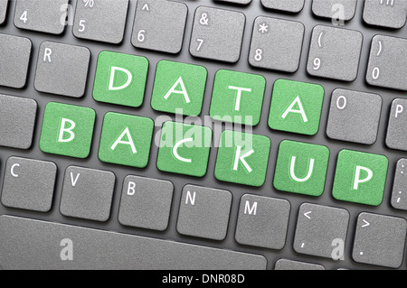 Data backup on keyboard Stock Photo