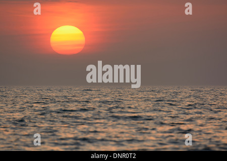 Sunrise, Zingst, Darss, Fischland-Darss, Baltic sea, Mecklenburg-Western Pomerania, Germany, Europe Stock Photo