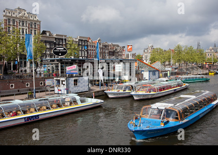 canal cruises passenger ready amsterdam netherlands holland jetty rondvaart boat tour alamy boats center