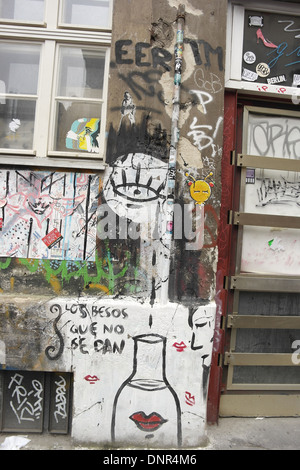 Graffiti paste ups scrawl hi-res stock photography and images - Alamy