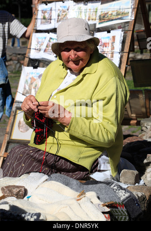 Market stall, Riga, Latvia, Europe Stock Photo