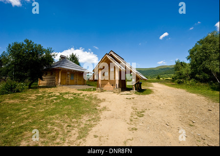 Tourist information booth and shelter in Subcarpathian Voivodship, SE Poland. Stock Photo