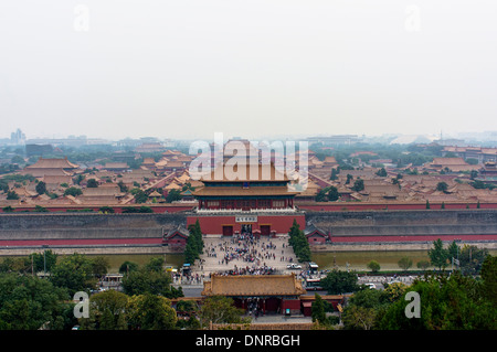 Overview of the Forbidden City in Bejing, China Stock Photo