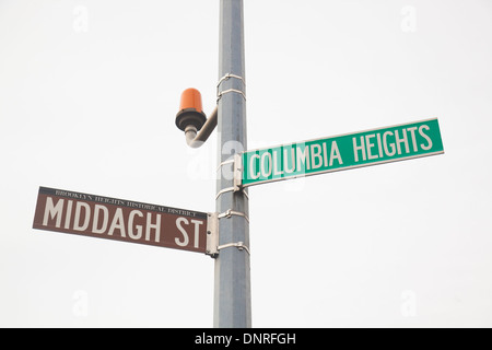 street signs in Brooklyn New York Stock Photo