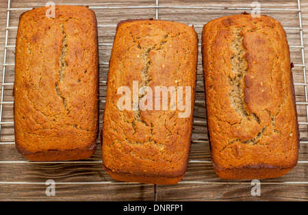 loafs of freshly baked gluten free bread prepared with coconut and almond flour, flaxseed meal with sesame seeds Stock Photo