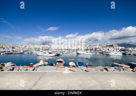 Puerto Banus luxury marina on Costa del Sol, near Marbella in Spain. Stock Photo