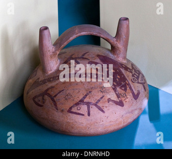 Mochica Burial Artifact, Museum of Archaeology and Anthropology, Lima, Peru Stock Photo